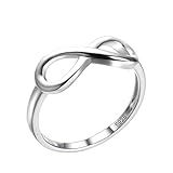 RongXing Jewelry Girls 925 Sterling Silver Heart Ring Wedding Engagement Rings Size 8