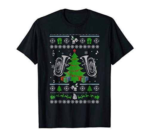 Sousaphone instrument Ugly Christmas T Shirt