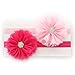 My Lello Baby Flower Headband Shabby Frayed Fabric Ballerina Rhinestones Pair