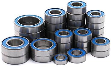 Rubber Sealed (Blue) Bearing Kit for Traxxas E-Revo Brushless by SnowSpitzShop
