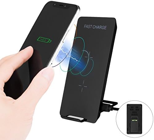 Wireless Charger, 10W Fast Wireless Charging Pad Stand for Galaxy S9/S9+Note 8/5 S8/S8+ S7/S7 Edge S6 Edge Plus, 5W Standard Charge for iPhone X 8 8Plus