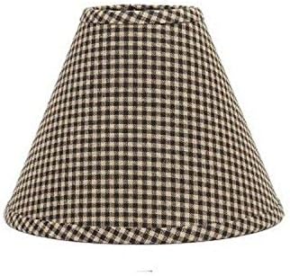 Home Collection By Raghu Newbury gingham Black Lampshade 10"