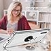 DAUPIN Samsung Galaxy Note 10 Case Clear with 360 Rotatable Ring Kickstand Gradient Shock Absorption Soft TPU Bumper PC Hard Back Protective Phone Case for Note 10 (Clear)