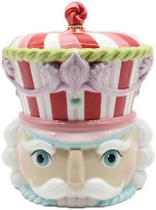 Nutcrackers - December Diamonds North Pole Sweet Shoppe 10-inch Nutcracker Head Cookie Jar - Holiday Decor