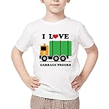 Waldeal Cute I Heart Love Garbage Trucks Toddler Boys Girls T Shirt Truck Lover Gift 4t