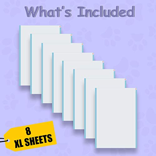 Jxselect Anti Scratch Cat Training Tape,8 Pieces XL Large (11.8" x 17") Clear Double Sided Tape for Cats Scratching,Pins Free Cat Deterrent Tape - Furniture Protector ...