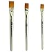 ZEM Brush Golden Taklon Wash Brush Set Sizes 1/2