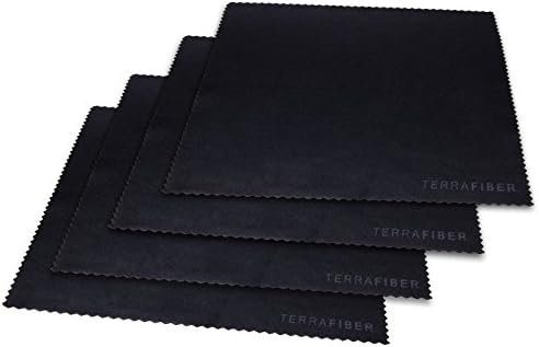 TERRAFIBER TerraXL4pk Jumbo Premium Quality Microf iber Cleaning Cloth Packages for Tablets Cell Phones Eyeglasses Camera Lenses Jewelry and Other Delicate Surfaces, Large