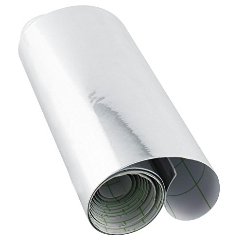 Sedeta 6"x60" Car Auto Vehicle Mirror Metallic Chrome Wrapping Wrap Sticker Decal Silver Gloss Foil Vinyl Wrap Cover Film Sheet 15cmx152cm