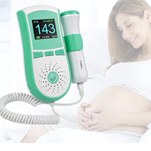Portable Fetal Color Display Machine, Portable Pocket Carry for Heartbeat Monitor Handheld Probe