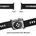 Goton Sport Watch Band Apple Watch Series 4 3 2 1, Soft Silicone Watch Straps Compatible Apple Watch Sport Bands Men Women Double Buckles (Black, 42mm / 44mm)