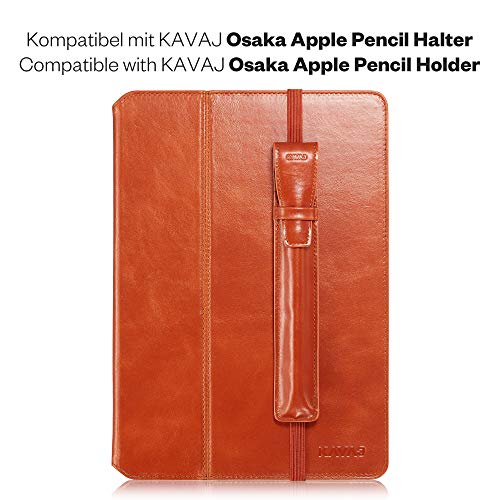 KAVAJ Case Leather Cover Berlin Works with Apple iPad Air 3 2019 & iPad Pro 10.5" Cognac-Brown Genuine Cowhide Leather with Built-in Stand Auto Wake/Sleep Function. Slim Fit Smart Folio Covers - Thumbnail 6