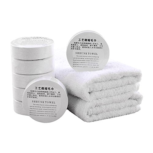 3060cm 40g Cotton Compressed Hand Towels, Pack of 6