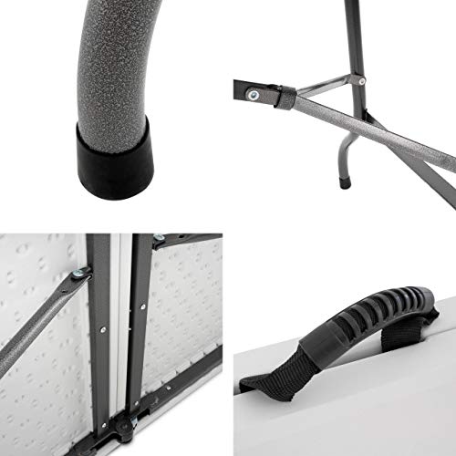 SONLEX XXL Partytisch Klapptisch 240 x 70 cm weiß Gartentisch Catering Esstisch wetterfest bis 150 kg für 10 Personen klappbar stabil – Bild 5