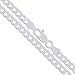 Sterling Silver Curb Chain 3.7mm Solid 925 6 Sided New Necklace 24