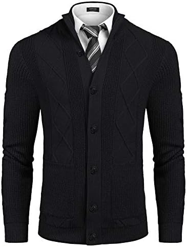 men's button down sweater with pockets