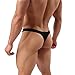 YOOBNG Men's Sexy G-String Breathable Hole Underwear Bikini Low Rise Pouch Briefs Black
