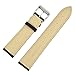 TStrap 22mm Genuine Leather Watch Band Black Replacement Military Watch Strap w/Watch Clasp Buckle Men