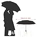 OXA Windproof Travel Umbrella 105cm Diameter Large Umbrella Auto Open Close Umbrella Mens Folding Umbrellas Womans Classic Black Umbrella 210T Waterproof Fabric