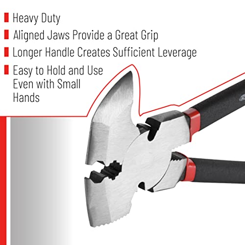 Bates Fencing Pliers, 10Inch, Multi Tool Fence Pliers, Fence Tools