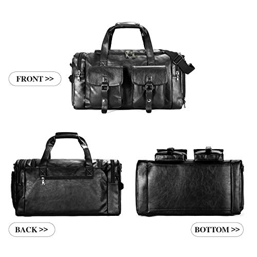 Carry on Bag Weekender bag for Men & Women Zeroway Oversized Leather