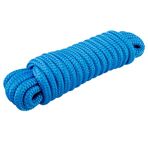 Amarine Made Double Braided Nylon Dock Lines 7700 Lbs Breaking Strength (L 25 Ft. D5/8 Inch