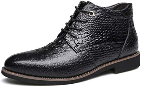 XTIANUK Mens Boots Fashion Winter Snow Warm Cotton Dress Shoes Business Flats for Male