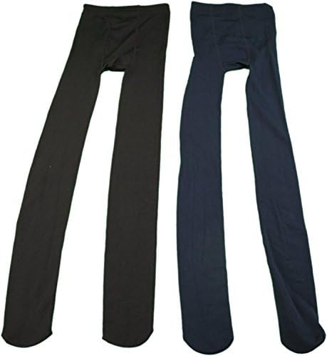 Ellen Tracy Essentials 2-Pair Ladies S/M Soft &amp; Cozy Fleece Tights, Black &amp; Navy