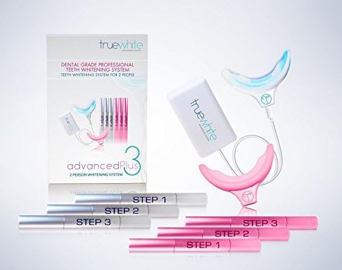 Truewhite Advanced Plus 3 LED Whitening System for 2 People His and Hers Trays
