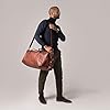 NAMA-James-Weekender-Echtes-Leder-Reisetasche-Vintage-Retro-Sporttasche-60-cm-45-Liter-fuer-Damen-und-Herren-Duffle-Bag-Schultertasche-Naturleder-Braun