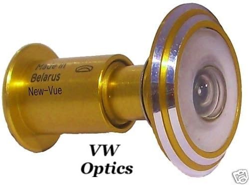 290 Degree Wide Angle Peephole Door Viewer Scope Gold Metal