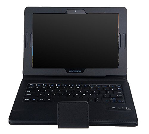 IVSO Lenovo IdeaTab A10-70 Case With Keyboard Ultra-Thin DETACHABLE Bluetooth Keyboard Stand Case / Cover for Lenovo IdeaTab A10-70 Tablet(Black)