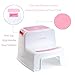 Step Stool for Kids Potty Training Toddler Step Stools Children Step Stool for Bathroom Washstand Dual Height Stool for Potty Trainning stepping stool and Use in the Bathroom or Kitchen (2pack pink)