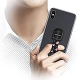 LAVAVIK Cell Phone Grip,Universal Finger Strap Loop with Stand for Smart Phones,Support Wireless Charging & Magnetic Mount(Flower)