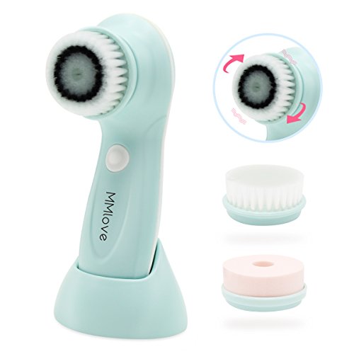 Mermaid Rechargeable Waterproof Facial Cleansing Brush For Deep Exfoliating and Prone Minimizer (BLUE)