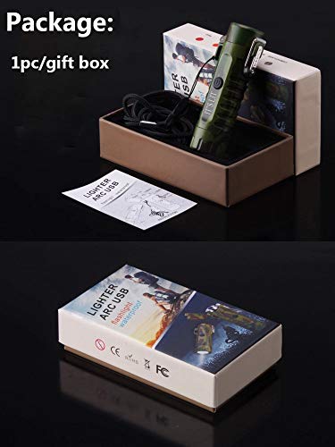 Roman Ventures Double Plasma Lighter with Built in LED Flashlight- Electric Double Arc Splash Proof Lighter- Windproof Electric Lighter- Rechargeable- Gift Box & One Year Warranty Card - Thumbnail 6