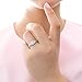 BERRICLE Rhodium Plated Silver Halo 3-Stone Woven Promise Engagement Ring Made with Swarovski Zirconia Round