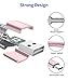 USB Type C Cable 3A Fast Charging, JSAUX(2-Pack 3.3ft+10ft) USB-A to USB-C Charge Braided Cord Compatible with Samsung Galaxy S10 S10E S9 S8 Plus Note 10 9 8,Moto Z,LG G8/G7,USB C Charger(Rose Gold)