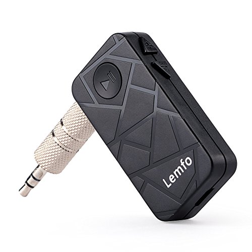 LEMFO Mini Bluetooth V4.1 A2DP Wireless Audio Receiver Adapter Car Kits, with 3.5 mm Stereo Output for Music Streaming Sound System
