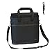 Vina 3 Bottle Wine Carrier, Insulated Travel Wine/Beer Cooler Tote Bag Case with Shoulder Strap + Free Corkscrew, Wine Gift Bag for Picnic, Black