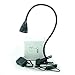 QUANS 5W Clip on Clamp Gooseneck COB LED Desk Table Light lamp Cool White 19inch Neck Black