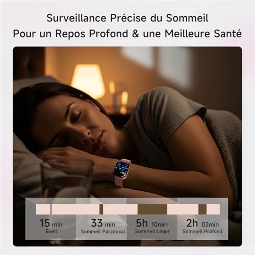 ENOMIR Men's Women's Smart Watch, 1.85 Inch Smartwatch with Built-in Alexa & 3ATM Waterproof, 100+ Sports Modes SpO2/Sleep/Heart Rate, Pedometer & Calories, Compatible with Samsung iPhone Android