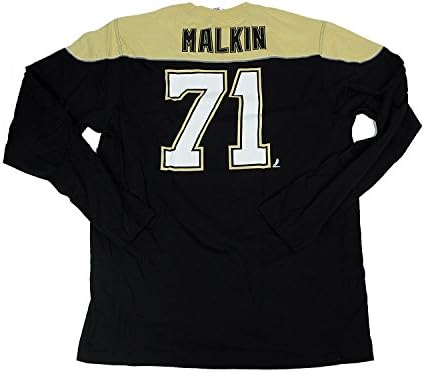Evgeni Malkin Pittsburgh Penguins Reebok Men's Black/Gold Shootout Long Sleeve T-Shirt - X-Large