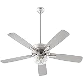 Quorum 14525-65 Ovation Patio 52" Outdoor Ceiling Fan with Lights, Satin Nickel