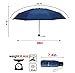 Fidus Upgraded Mini Travel Sun&Rain Windproof Umbrella - Lightweight Folding Compact Portable Parasol Outdoor Umbrellas for Men Women-Navy