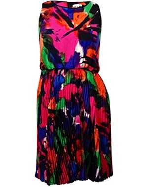 Women's Print Pleated Skirt Dress