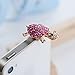 Mosichi Lovely Turtle Rhinestone Anti Dust Plug Earphone 3.5mm Ear Jack for iPhone Samsung Galaxy (Rose-Red)