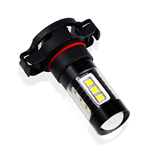 Dantoo 2 x 2504 Bulbs PSX24W LED Fog Lights Extremely Bright 6000K 16 SMD 12276 LED Bulbs High Power Fog Light Lamp Replacement for DRL or Fog Lights, Xenon White
