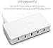 Powerful Sony Xperia Z1 Compact 90W Five/5 Quick Charge 2.0 Port Charging Desktop Kit for the whole family, friends, office. With 5 Certified Cables Included. (White / (3) USB Type C / (2) MicroUSB)