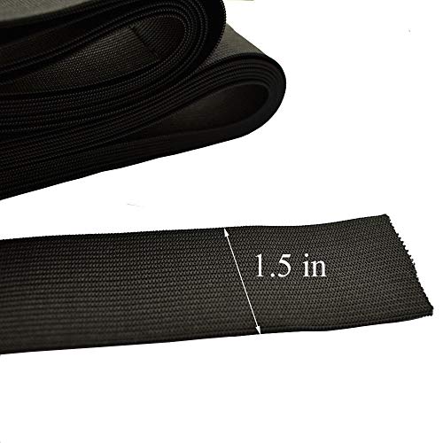Leline's Elastic Spool, Knit Elastic Band for Sewing, 1 1/2 Inch x 5 Yard, Black